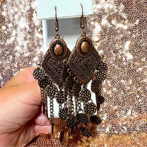Bronze Aztec Earrings